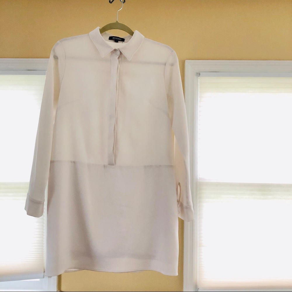 MISSGUIDED Lined Mini Shirt Dress